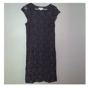 Lacy grey pencil dress